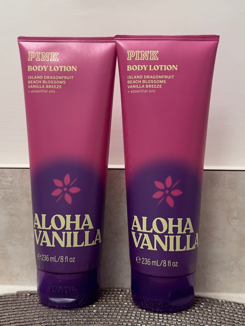 NWT PINK Victoria's Secret Aloha Vanilla Body Lotion Set